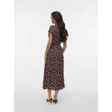Vero Moda VERO MODA Damen kleid VMELISA Dress Chocolate Martini Snow white dot