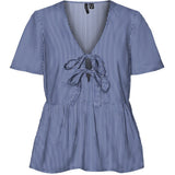 Vero Moda VERO MODA Damenbluse VMJILL Restudsalg Deep Ultramarine Bright white