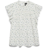 Vero Moda VERO MODA Damen Bluse VMTRINE Top Snow White Maguerite Blue Jasper