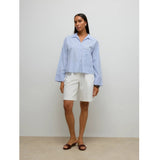 Vero Moda VERO MODA Damenhemd AWALLY Shirt Brunnera Blue Stripes WHITE