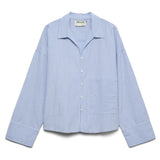 Vero Moda VERO MODA Damenhemd AWALLY Shirt Brunnera Blue Stripes WHITE
