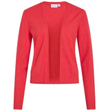 VILA VILA DAMEN STRICKJACKE VIRIL SHORT L/S KNIT CARDIGAN-NOOS Cardigan Hibiscus DARK MELANGE
