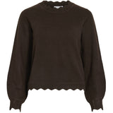 VILA VILA DAMEN STRICKPULLOVER VINIKOLINA Blouse Coffee Bean Melange