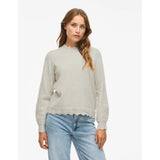 VILA VILA DAMEN STRICKPULLOVER VINIKOLINA Blouse Super Light Natural Melange