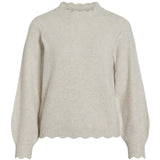 VILA VILA DAMEN STRICKPULLOVER VINIKOLINA Blouse Super Light Natural Melange