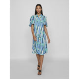 VILA VILA Damen Kleid VIJONA Restudsalg Cloud Dancer BLURRY GRAPHIC