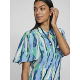 VILA VILA Damen Kleid VIJONA Restudsalg Cloud Dancer BLURRY GRAPHIC