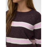 Vero Moda Vero Moda Damen Strick VMDOFFY Knit Windsor Wine W. BIRCH AND PRISM PINK
