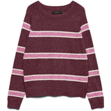 Vero Moda Vero Moda Damen Strick VMDOFFY Knit Windsor Wine W. BIRCH AND PRISM PINK