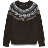 Vero Moda Vero Moda Damen strick VMSIMONE Knit Chocolate Torte CASHMERE BLUE/BIRCH/SILVER