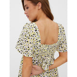 Vero Moda Vero Moda Damenkleid VMOLEA Restudsalg Lemon Meringue Olea