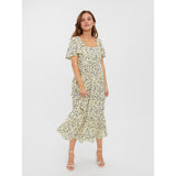 Vero Moda Vero Moda Damenkleid VMOLEA Restudsalg Lemon Meringue Olea