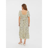Vero Moda Vero Moda Damenkleid VMOLEA Restudsalg Lemon Meringue Olea