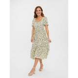 Vero Moda Vero Moda Damenkleid VMOLEA Restudsalg Lemon Meringue Olea