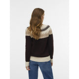 Vero Moda Vero Moda Damenstrick VMSIMONE Knit Chocolate Torte Detail:W. SILVER MINK + BIRCH