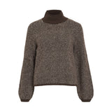 VILA Vila Damen Strick VILORY Knit Coffee Bean