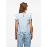 VILA Vila Damen Top VIHORTENSA Top Kentucky blue