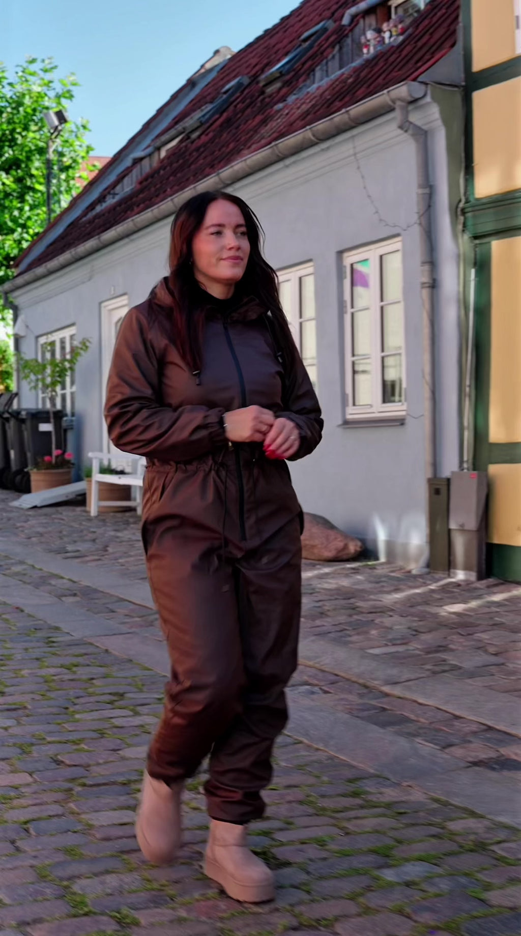 ONLY ONLY Damen wattierter Regenanzug ONLPHILIPPA Rainwear Chocolate Brown